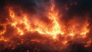 Fiery Red Clouds Desktop Wallpaper 4K Abstract Mobile Background