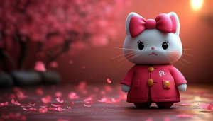Hello Kitty Chinese New Year Mobile Wallpaper Free 4K Background