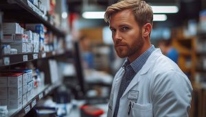 Pharmacy Doctor Portrait Wallpaper - Free Health Professional Background Image