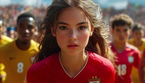 Beautiful Soccer Player Portrait Mobile Wallpaper Free to Use