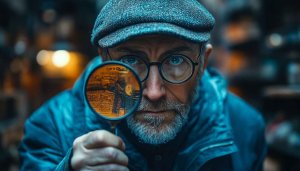 Detective Investigator Magnifying Glass 4K Desktop Wallpaper Free