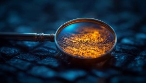 Magnifying Glass Golden Reflections Aesthetic Mobile Backgrounds Free Wallpaper