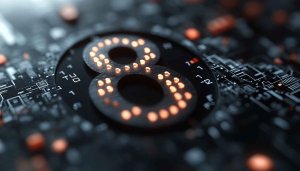 Number Eight Digital Circuit 4K Wallpaper for Desktop Backgrounds