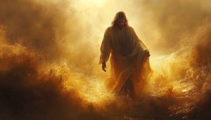 Jesus Christ Walking on Water Christian Desktop Background Wallpaper