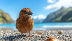 Cute Bird Beach Mobile Wallpaper, Mountain View Desktop Background
