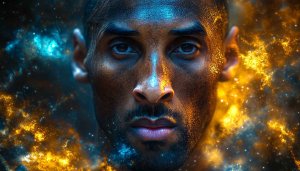 Kobe Bryant Galaxy Art 4K Desktop Background Free Mobile Wallpaper