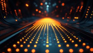 Abstract Glowing Dots Road 4K Desktop Wallpaper for Background Use
