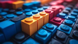 Free LEGO Bricks Desktop Background Colorful Building Blocks Wallpaper