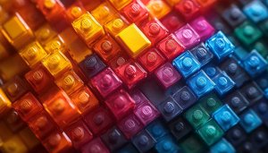 Colorful LEGO Blocks Background 4K Desktop Wallpaper Free for Mobile