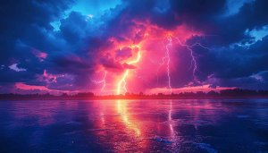 Stunning Lightning Storm Wallpaper: 4K Desktop Background, Mobile Screensaver