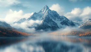 Snow Mountain Reflection 4K Wallpaper - Free Nature Desktop Backgrounds