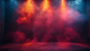 Red Smoke Abstract Stage 4K Desktop Background Wallpaper