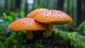 Amanita Mushroom 4K Wallpaper, Orange Toadstool Fungus Desktop Background