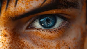 Detailed Human Eye with Blue Iris HD Mobile Wallpaper