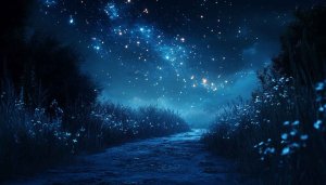 Starry Night Path Mobile Wallpaper Free 4K Desktop Background