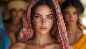 Attractive Brunette Woman Portrait Mobile Wallpaper, Desktop Background