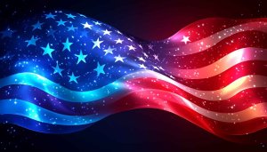 Wavy American Flag 4K Background - Patriotic Wallpaper for Desktop