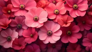 Floral Aesthetic: Pink Poppies Flower Mobile Wallpaper Background HD