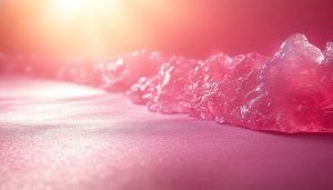 Pink Crystal Rocks Aesthetic Mobile Wallpaper, Abstract Desktop Background