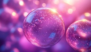 Purple Sparkle Sphere Aesthetic Mobile Wallpaper Free for iPhone, Android