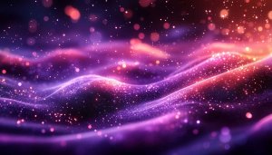 Sparkling Galaxy Waves 4K Desktop Background, Purple Cosmic Wallpaper