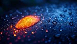 Water Droplets Orange Glow 4K Mobile Wallpaper Free Backgrounds