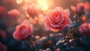 Pink Rose Flower Mobile Wallpaper, Romantic 4K Desktop Background