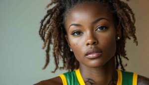 Beautiful Black Woman Portrait Wallpaper, Mobile Background, Free Aesthetic Photo