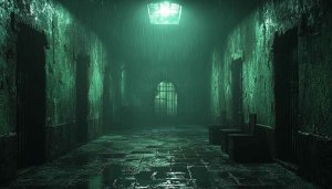 Creepy Asylum Corridor Wallpaper, Dark Prison Cell Mobile Background
