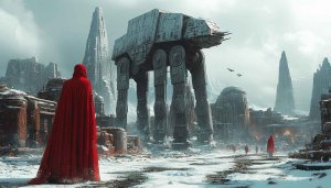 Star Wars AT-AT Walker Hoth Scene 4K Desktop Wallpaper