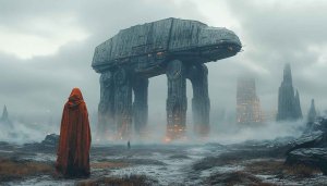 Star Wars AT-AT Walker Landscape 4K Desktop Mobile Wallpaper