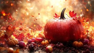 Free Autumn Pumpkin Desktop Wallpaper - Thanksgiving, Harvest Season Background