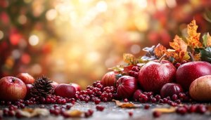 Autumn Harvest Festival Desktop Backgrounds Free Apple and Berries Wallpaper