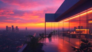 Sunset Cityscape 4K Desktop Background Office View Free Wallpaper