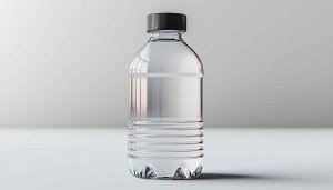 Clear Water Bottle 4K Desktop Background, Minimalist Aesthetic Wallpaper
