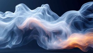 Abstract Smoke 4K Desktop Background - Blue and Gold Wallpaper