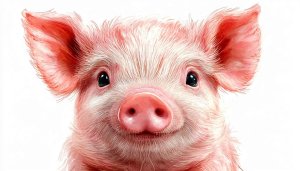 Cute Piglet Face Art Mobile Wallpaper HD Resolution