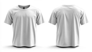 White T-Shirt Mockup PSD, Front and Back View Template