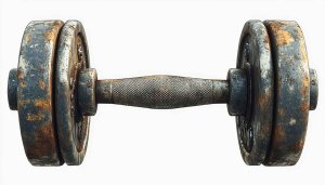 Vintage Rusty Dumbbell Image, Old School Gym Equipment Wallpaper