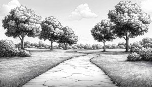 Black and White Nature Landscape Mobile Wallpaper for Free