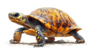 Detailed Turtle Illustration Wallpaper for Desktop, Mobile Backgrounds