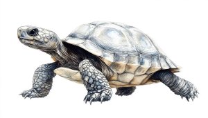 Watercolor Turtle Illustration Free Desktop Wallpaper Background for Mobile