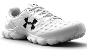 Under Armour White Running Shoe Product Photography Wallpaper