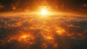 Fiery Sunset Clouds 4K Desktop Backgrounds Free Mobile Wallpaper