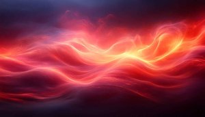 Red Energy Waves 4K Desktop Background - Free Mobile Wallpaper