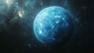 Azure Planet Galaxy Space 4K Desktop Mobile Wallpaper Background