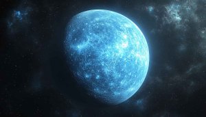 Blue Mercury Planet 4K Desktop Background Space Mobile Wallpaper