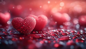 Red Heart Bokeh Wallpaper 4K Valentine's Day Mobile Background