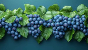 Fresh Blue Grapes Fruit 4K Background Desktop Mobile Wallpaper