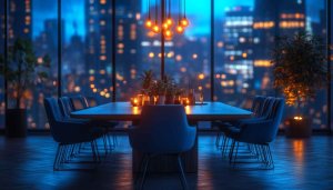 City View Meeting Room Wallpaper, Modern Interior Design Background